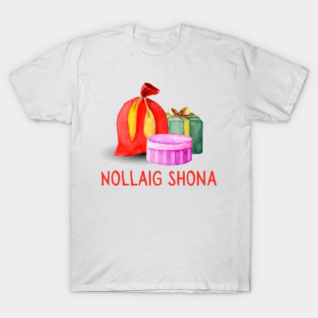Nollaig Shona Irish Christmas Gift Ireland Lovers T-Shirt by InnerMagic